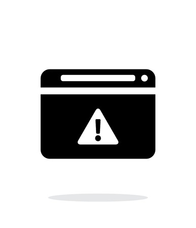 Security warning in browser icon on white background.のイラスト素材