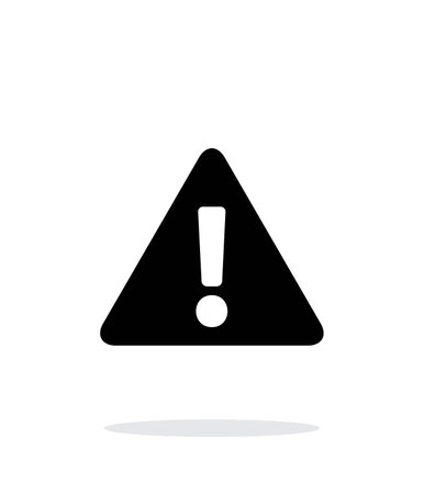 Security warning icon on white background.のイラスト素材