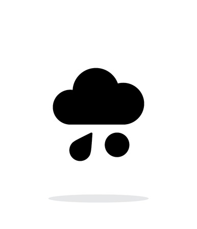 Rain with hail weather icon on white background.のイラスト素材