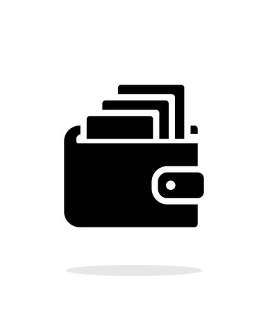Cash in wallet icon on white background.のイラスト素材