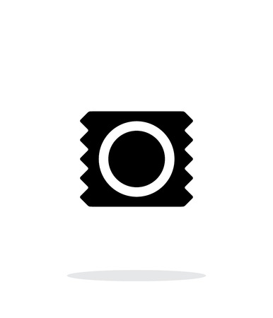 Condom package icon on white background. Vector illustration.のイラスト素材