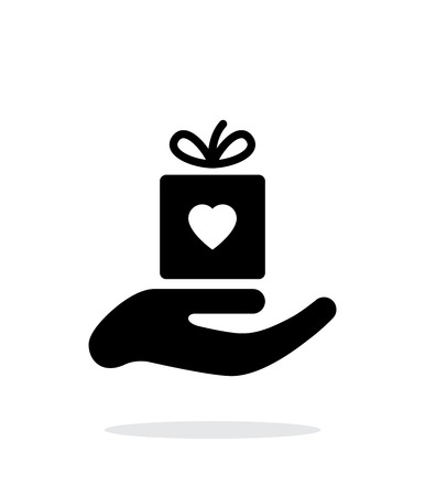 Present icon on white background.のイラスト素材
