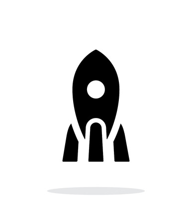Rocket simple icon on white background.のイラスト素材