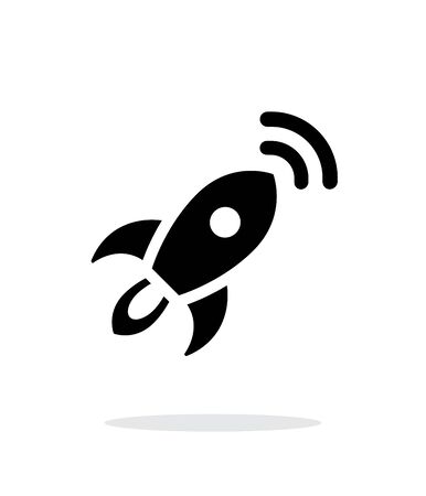 Rocket with radar simple icon on white background.のイラスト素材