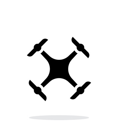 Quadcopter drone simple icon on white background.のイラスト素材