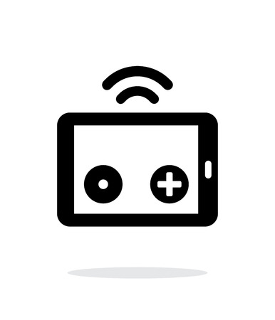 Tablet remote controller simple icon on white background.のイラスト素材