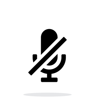 Turn off microphone simple icon on white background. のイラスト素材