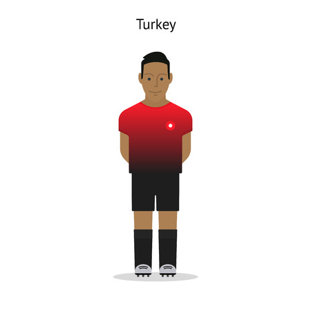 Football kit. Turkey soccer player form. Vector illustrationのイラスト素材