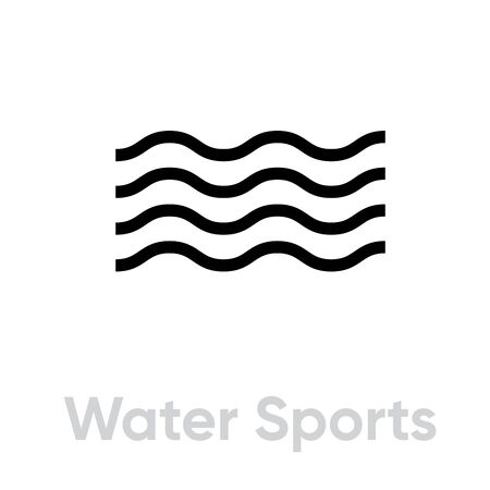 Water Sports waves iconのイラスト素材