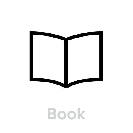 Book icon. Editable Vector Outline.のイラスト素材
