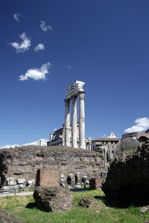 Ruins of an ancient Roman forumの写真素材