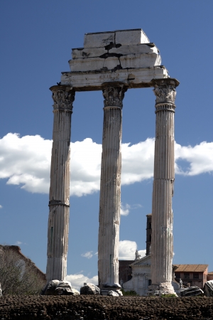 Ruins of an ancient Roman forumの写真素材