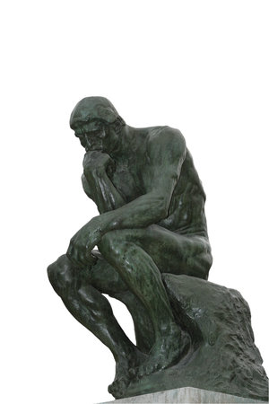 Rodin sculpted The Thinkerの写真素材