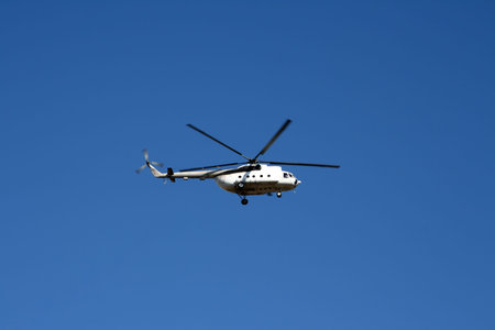 A mi-8 helicopter on Crimea Ukraine