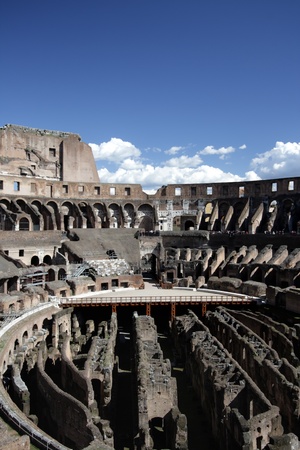 Ruins of the Collosseo of an ancient Roman construction for entertainments. の写真素材