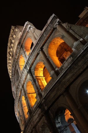 Ruins of the Collosseo of an ancient Roman construction for entertainments  の写真素材