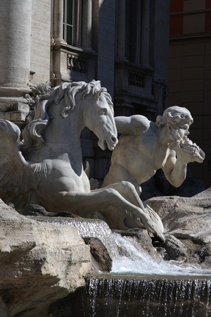 Kind of fountain Trevi on the Roman area  の写真素材