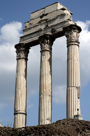 Ruins of an ancient Roman forumの写真素材