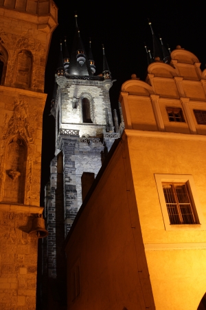 Night view of Prague  Czech Republic の写真素材