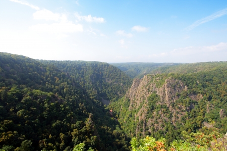 Landscape of mountains Harz in Germanyの写真素材