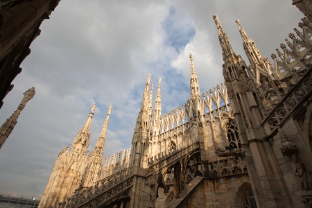 Cathedral Duomo in Milan Italyの写真素材