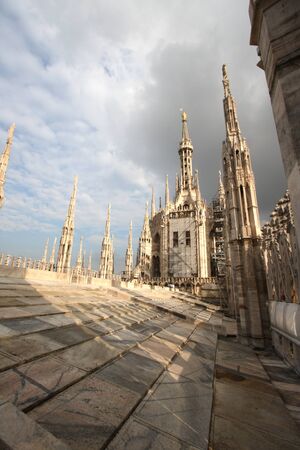Cathedral Duomo in Milan Italyの写真素材