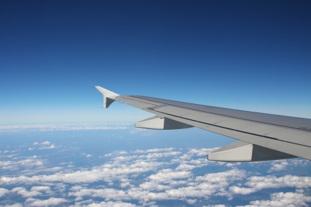 View from a plane windowの写真素材