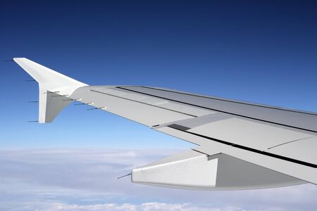 View from a plane windowの写真素材