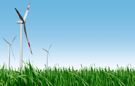 wind energy turbine power stationの写真素材