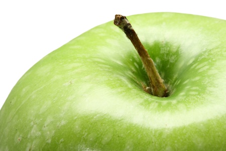 Green apple on a white background の写真素材