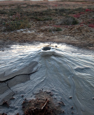 Mud volcano on Crimea, Ukraineの写真素材