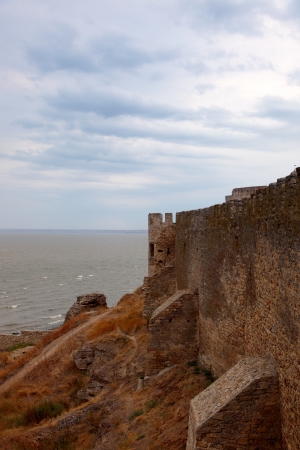 Turkish fortress of Akkerman on the bank of estuaryの写真素材