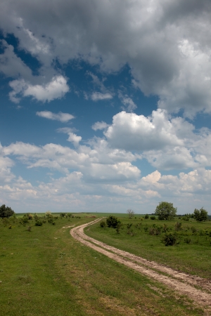 Panorama of hilly district in Ukraineの写真素材