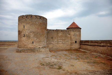 Turkish fortress of Akkerman on the bank of estuaryの写真素材