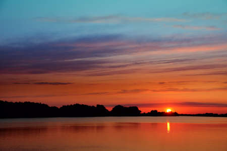 sunset on Danubeの写真素材