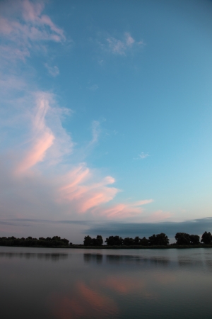 sunset on Danubeの写真素材