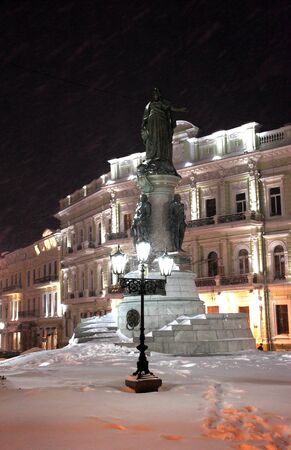 Odessa in a snow on a winterのeditorial素材
