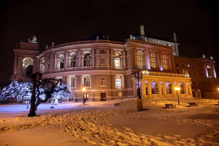 Odessa in a snow on a winterのeditorial素材