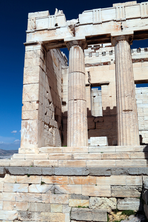 The Parthenon in the Akropolis, Athens.の写真素材