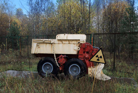 Robotic equipment involved in the liquidation of the accident at the Chernobyl nuclear power plant.の写真素材