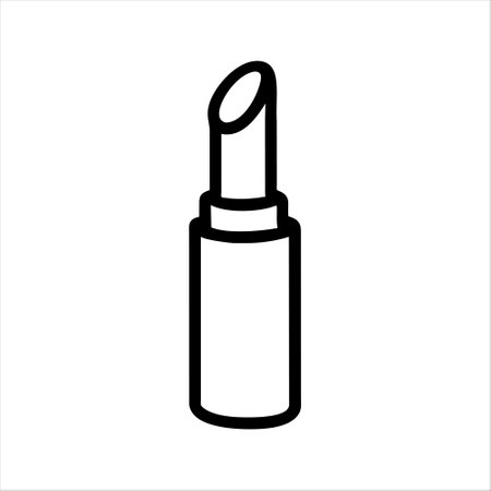 Lipstick icon. Beauty care sign, illustration makeup. Logo for cosmetics store.のイラスト素材