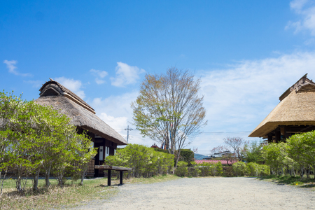 Oshino Hakkai and House of the roof of thatchのeditorial素材