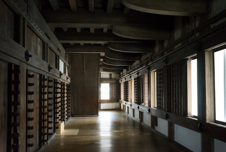 Corridor in Himeji castleのeditorial素材