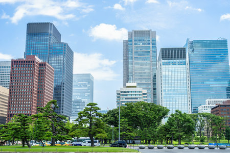 Imperial Palace Plaza and Marunouchi skyscrapers