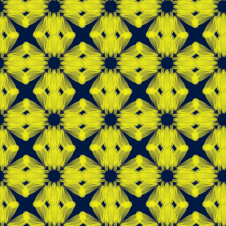 Seamless abstract pattern, symmetrical, intricate and colorful backgroundの写真素材