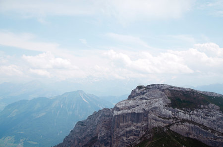 Panoramic view of Dolomites mountains, Italy, Europe