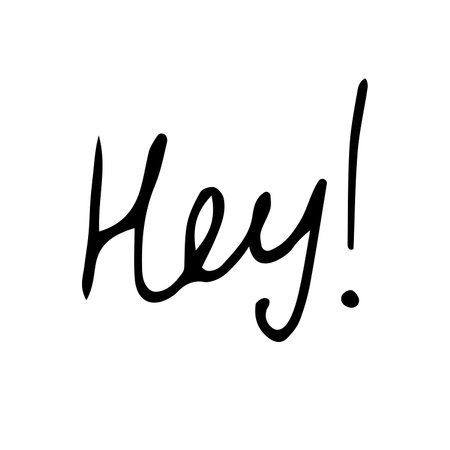 Hand drawn lettering Hello. Ink illustration. Modern brush calligraphy. Isolated on white background.のイラスト素材