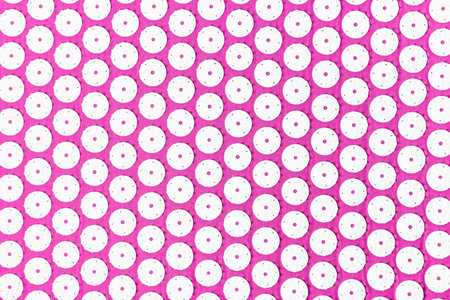 Needle massage mat purple close-up view from above.