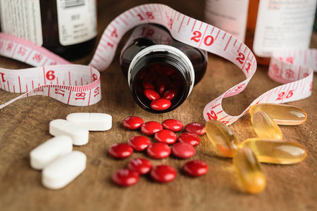 vitamins for slim pill conceptの写真素材