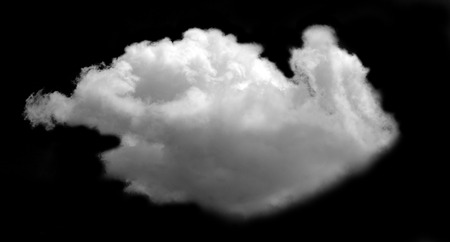 white cloud isolated black background sky